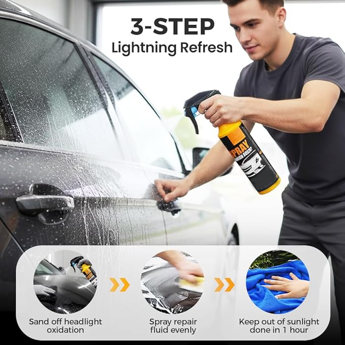 Nano Hydrophobic Ceramic Coating, 2026 New Car Coating Spray, Multi-Functional Paint Protection for Auto Detailing, Portable Car Coating Spray for Vehicle Shine, Ideal for Car Owners (3Pcs)