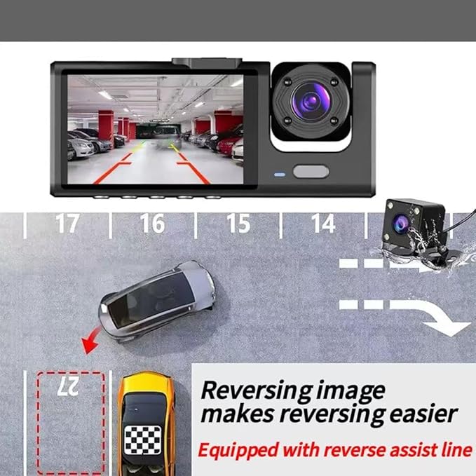 Dash Cam for Honda Odyssey 2015-2022 High-Definition Night Vision with Three Lenses Front Rear and Inside The Car Dual Recording