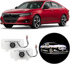 2 Pcs Accord Car LED Projector Door Shadow Light Welcome Light Laser Emblem Logo Lamps Kit Puddle Lights LED Courtesy Step Lights Ground Lamp HD Kit Replacement for Accord 9 2014-2021