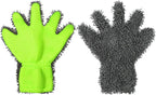 2 Pack Chenille Microfiber Car Wash Mitt 5-Finger Auto Dusting Gloves Scratch-Free&Lint-Free Car Washing Gloves for Car Detailing Trucks SUV RV Home Cleaning Mitts