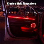 EL Wire Interior Car LED Strip Lights, USB Neon Glowing Strobing Electroluminescent Wire Lights with 6mm Sewing Edge, Ambient Lighting Kits for Cars Garden Decorations (5M/16.5FT, Red)