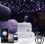 AKEPO Upgraded APP Twinkle Fiber Optic Lights kit with Music Mode for Star Ceiling Sky Light Car Home Use, RGBW Light Engine+Optical Fiber Cable 430pcs of 9.8ft/3m(0.03+0.04+0.06in)+28key Remote