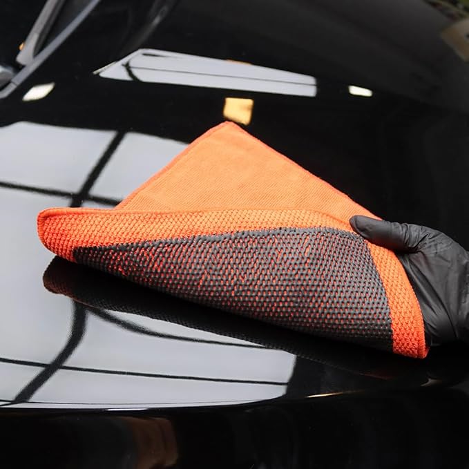SPTA Professional Detail Products - Clay Decontamination Towel - Effective Cleaning & Release of Paint Contaminants; Fine Grade Microfiber Car Towel; Enhance Gloss & Depth of Color -12" x 12" -CB308