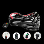 AUXTINGS 18 inch 252W LED Light Bar Triple Row Spot Flood Combo Beam Off Road Lights Waterproof Work Light with Wiring Harness for Jeep Trucks SUV ATV UTV Boat Lights, 12V 24V