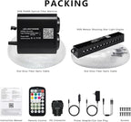 20W RGBW Twinkle Dual-Head APP Fiber Optic Lights, Pure White Meteor Light Kit+800pcs*0.03in(9.8ft/3m) Optical Fiber Star Ceiling Light Kit for Car Headliner Star/Home