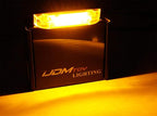 iJDMTOY 3pc Amber LED Center Grille Running Light Kit Compatible With 2014-2021 Toyota Tundra w/TRD Pro Grill (Amber Lens w/Wiring and Hardware)