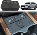 Wireless Car Charger for Honda CRV 2020 2019 2018 2017, 15W Wireless Fast Phone Charging Pad with 27W USB-A & Type-C Interior Accessories Upgrades