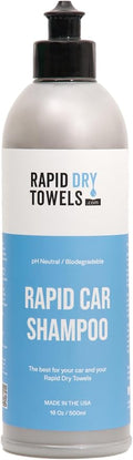 Rapid Dry Towels Rapid Car Shampoo | 500ml | pH Neutral Biodegradable Car Wash Soap | High Foaming Residue-Free Shampoo | Foam Cannon & Bucket Wash Car Detailing Shampoo for Wax & Ceramic Coatings