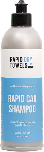 Rapid Dry Towels Rapid Car Shampoo | 500ml | pH Neutral Biodegradable Car Wash Soap | High Foaming Residue-Free Shampoo | Foam Cannon & Bucket Wash Car Detailing Shampoo for Wax & Ceramic Coatings