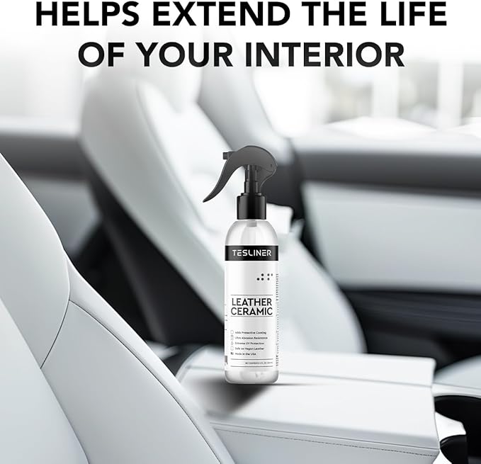 Tesla Seat Cleaner with Leather Ceramic Coating, Tesla Cleaning Products Bundle