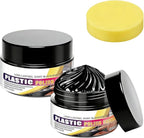 Tyre Nourish Cream, Tire Wax 100g with Sponge,Tire Polishing Paste, Restores Black Gloss, Wheel Cleaning Refurbish Wax, Polishing Paste for Cars Trucks, Restores Like-New Look (2pcs)