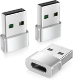 Basesailor for iPhone 17 16 Car Charger Adapter 3Pack,USB Male to USB C Female Adapter,Type C Cable Converter for Apple Air 17e 16e 15 Pro Max Plus,iWatch 11,Airpods Pro 3,iPad Mini,Samsung Galaxy S26