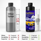 CaliShine Quick Effect Coating Spray - 16.9 fl oz Waterless Ceramic Car Wax Coat - Detail Polish & Cleaner for Cars Boat Body & Glasses, Window Glass and Headlight - Shine Restoration Kit (1000 ml)