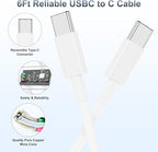 iPhone 17 16 15 Fast Charger, 20W USB C Charging Block for Apple iPhone 17 Pro Max/17 Air/16 Pro/15 Plus, iPad 12/11 inch/Mini/6 Gen,Wall Plug Power Adapter Cube Brick/6ft Type C to C Cable Cord Long