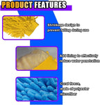 JOYCOURT 2PCS Microfiber Soft Chenille Car Wash Mitts, Scratch and Lint Free Car Dusting Glove, Double Sided Wash Mitt, Ultra Absorbent for Car Washing, Home Cleaning Mitt (Blue&Yellow)