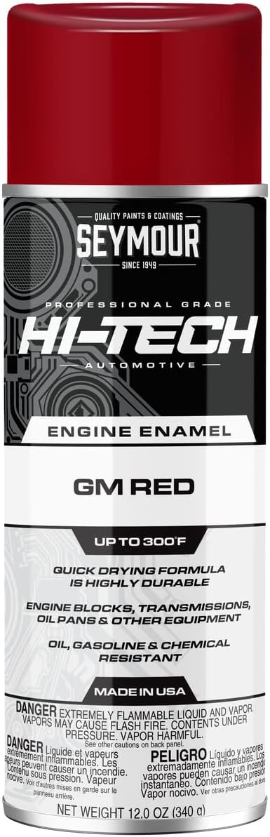 Seymour EN-59 Hi-Tech Engine Spray Paint, General Motors Red