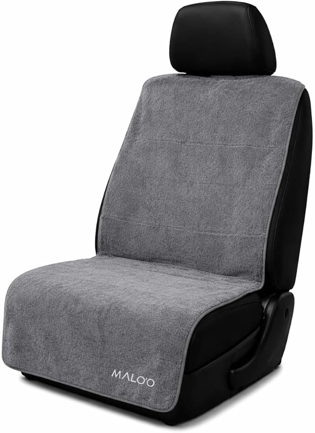 Malo’o SeatGuard Terry Cloth Car Seat Cover Towel, Universal Seat Protector Towel for Trucks and Cars, Soft & Warm Dual Layer Seat Cover for Sports Gear, Dogs and Wet Clothing