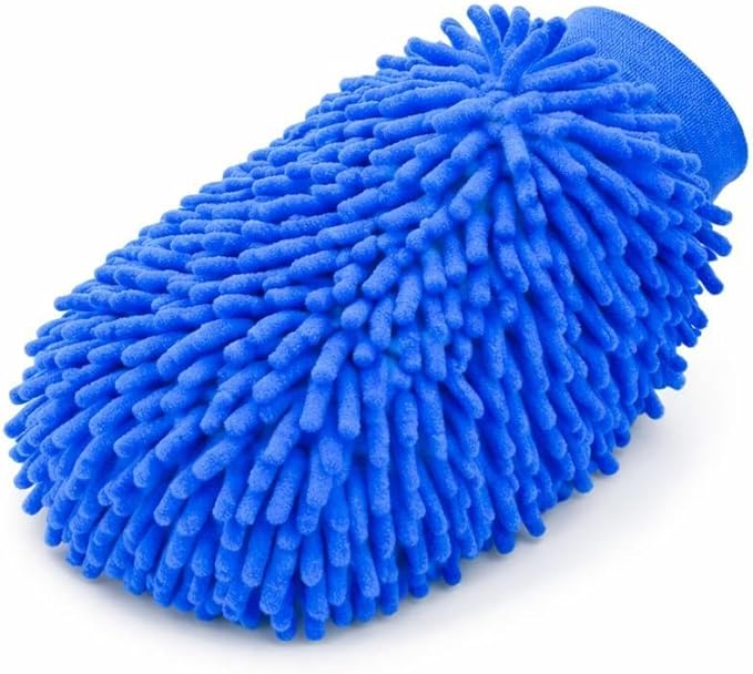 Microfiber Car Wash Mitt – Chenille Ultra Soft Scratch-Free Cleaning Glove for Car, Truck & Auto Detailing – Lint Free, Reusable (1 Pack)