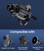 MOKPR Car Air Vent Clip for Diameter 0.67inch （17mm） Joint Ball Cell Phone Holder for Car & Wireless Car Charger Mount