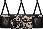 Car Trunk Organizer Brown Cow Spots Hanging Cargo Storage Bag Sturdy Trunk Storage Bag for SUV,Truck,Van