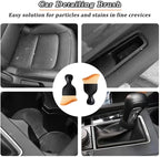 2 Pcs Car Detailing Brush, Car Wash Brush, Car Interior Cleaning Brush Ideal for Interior, Exterior, Dashboard, AC Vents, Leather & Engines, Soft Bristles (Yellow, 2 Pcs)