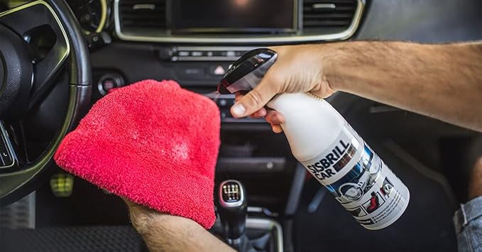 Sisbrill Car Leather Cleaner & Conditioner Spray – Auto Interior Cleaner for Leather, Plastic, Vinyl, Dashboards – Satin Finish – Pack of 2 (25 fl oz Each)