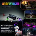 12PCS Upgraded 4LEDs Wireless LED Strobe Lights with Remote Control，High Brightness 8 Colors Type-C Interior Car Lights Anti-Collision Warning Lights for Car Interior Drone Bike Motorcycle
