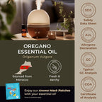 100% Pure Oregano Essential Oil - 0.34 Fl Oz - Oregano Oil for Hair, Skin, Diffuser, Aromatherapy & DIY Candle Making Scent