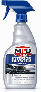 MPD PRO Interior Detailer Spray – Car Interior Cleaner for Dashboard, Plastic & Leather Trim – Repels Dust, Professional Automotive Interior Cleaning Spray – 16 oz (Pack of 1)