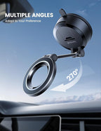 Lamicall for Magsafe Car Mount [70LBS Strongest Suction & Ultra Magnets] Phone Holders for Your Car, 360° Adjustable Suction Cup Phone Mount for Dashboard & Windshield Truck fit iPhone 17 Smartphone