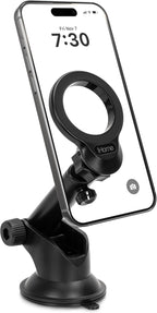 iHome Car Mount, Dashboard/Windshield/Vent Mount, Swivel Neck, Silicone Grip, Adjustable Mount Arm with Suction Cup Base (Magnetic Car Mount)
