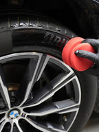 SPTA Tire Shine Applicator, 6Pcs Foam Applicator Pads, Round Shape Side Pressing Hand Polishing Sponge Pads Kit Tire Shine Applicator Pad Tire Dressing Applicator Pad for Applying Tire Shine