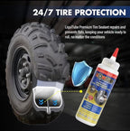 Premium Heavy Duty Tire Sealant - Permanent Flat Tire Protection for Industrial and Off Road Tires - Maintain Air Pressure, Balance - Seal Punctures, Bead, Rim, Tire Weathering Leaks (16 oz)
