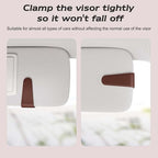 Sotfamily Sunglass Holder for Car Visor, Suede Cloth Magnetic Sunglass Organizer for Car Accessories, 2 Packs, Brown