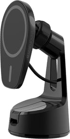 Scosche MPQ6 Magnetic Phone Holder for Car Dashboard/Windshield, 15W Wireless Fast Car Charger Stand, Hands Free Cell Phone Mount Compatible with iPhone 17/16/15/14/13/12 Series & MagSafe Case