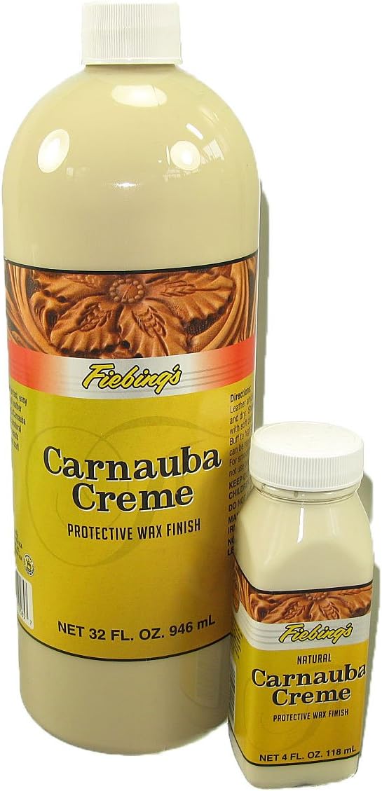 Fiebing's Carnauba Cream Leathercraft Wax Finish 32 oz Quart Bottle