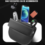 Car Seat Gap Filler 1 Pack Leather Seat Organizer Front Seat Car Accessories for Women Men, Car Essentials for SUV Truck, Adjustable Seat Gap Filler Organizer (Black，1 Pack)