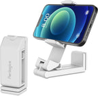 Perilogics Airplane Phone Holder Mount Universal in Flight Hands Free Viewing with Multi-Directional Dual 360 Degree Rotation (White)