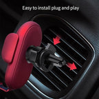 Smart Car Wireless Charger Phone Holder, Fashion Car Charger, Smart Sensor Car Wireless Charger, Automatic PhoneHolder forCar, for All Phone (Red)