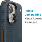 Speck iPhone 14 Plus Case - Drop Protection, Scratch Resistant, Dual Layer Slim Phone Case for 6.7 Inch iPhones 14 Plus - Built for MagSafe - Presidio2 Grip - Charcoal/Cool Bronze/White
