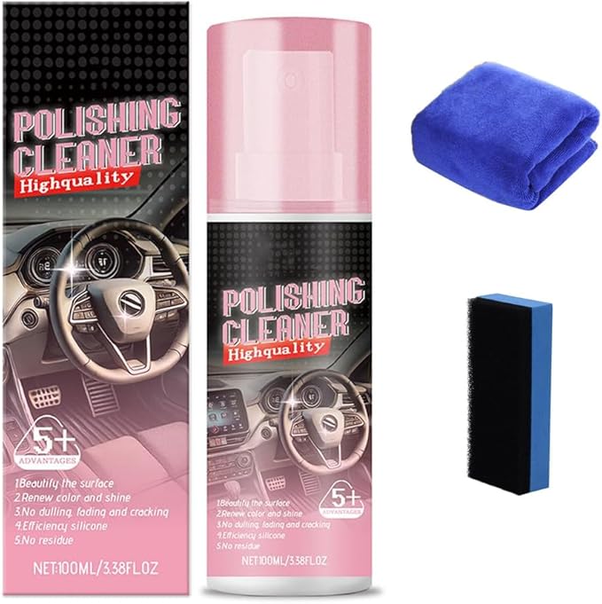 Car Interior Cleaner, Vehicle Interior Polish,Polishing Cleaner Car Interior, Car Interior Detailer and Cleaner, Vehicle Interior Polish, Interior Detailer Spray (1 Pcs)