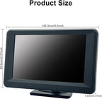 Blind Spot Camera with 5” BSD Monitor Kit, HD 1080P Monitor Side View Camera Kit, Door Tape Mounted Blind Spot Cam Silver