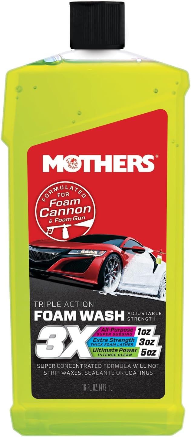 Mothers 05616 3X Triple Action Foam Wash, 16 fl. oz. (Pack of 2)