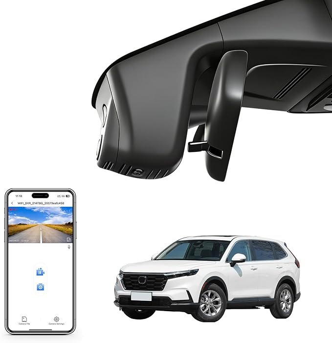 mangoal STARVIS 2 Front 4K HDR Dash Cam IMX678, Custom Fit for Gen6 CR-V & CR-V Hybrid 2023-2026(Black)(Model B), 5GHz WiFi, GPS, 64GB Card