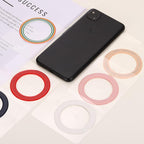 uxcell Magnetic Adapter Ring, 2Pcs Magnetic Sticker Ring ABS Universal Magnet Wireless Charging Conversion Kit for Mobile Phone Case Wireless Charger, Light Orange