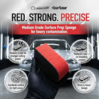 Nanoskin AUTOSCRUB Surface Prep Sponge - Medium Grade - Patented Clay Bar Replacement Tool to Remove Embedded Contaminants Before Wax & Coating | Safe for Painted Surface, Glass, Plastic, Metal & More