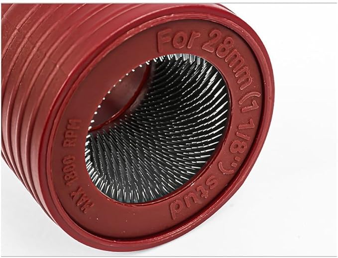 9-Piece Car Wheel Stud Cleaner Tool Set, Rust Removal Brush for 12-28mm Nuts, Drill Attachment for Impact Driver Use