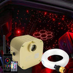 AZIMOM Bluetooth/APP Control 16W Twinkle Fiber Optic Lights Star Ceiling Lighting Kits 550pcs*0.03in13.1ft Fiber Strands RGBW Music Sound Control Light Engine Home Indoor Car Interior Decor