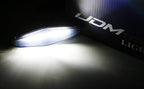 iJDMTOY 3pc Set Dark Smoked Lens Full LED Strip Front Grille Lighting Kit Compatible with 2014-up Toyota 4Runner, Includes (3) 24-SMD 6000K White LED Assy & Wiring Harness