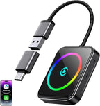 Wireless CarPlay Adapter for Apple iPhone,Android Auto & 2-in-1 CarPlay,Converts Wired to Wireless. Instant Auto-Connect, Low Latency, Plug and Play USB-A/C(iOS 10+, Android 11+) 2026